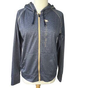 Champion Pitt Panthers Front Zip Jacket Womens Large Blue NCAA Fanwear